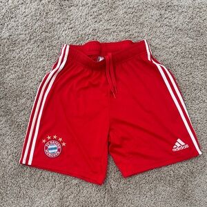 Adidas Red Men's Shorts Soccer FC Bayern